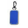 Key Ring, Safety Reflector Flashlight - Blue